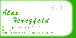 alex herczfeld business card